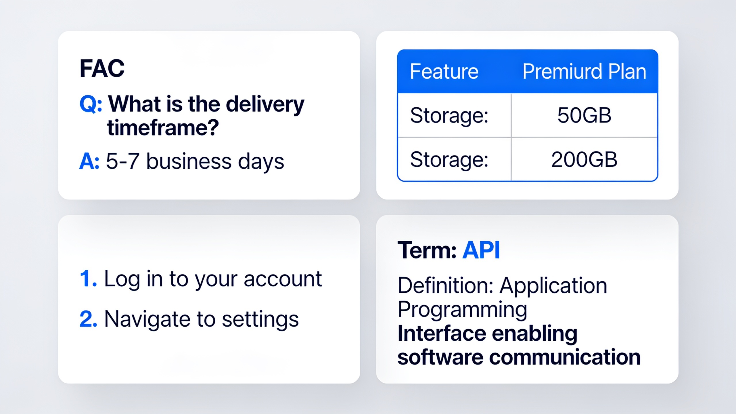 Four preferred content formats for AI answer engine citation: FAQ, comparison tables, numbered steps, and definitions