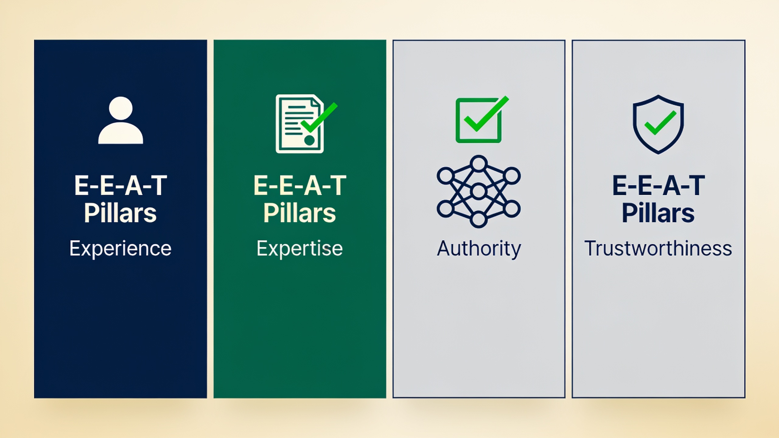 E-E-A-T compliance checklist showing completed verification items for publishing AI-assisted content