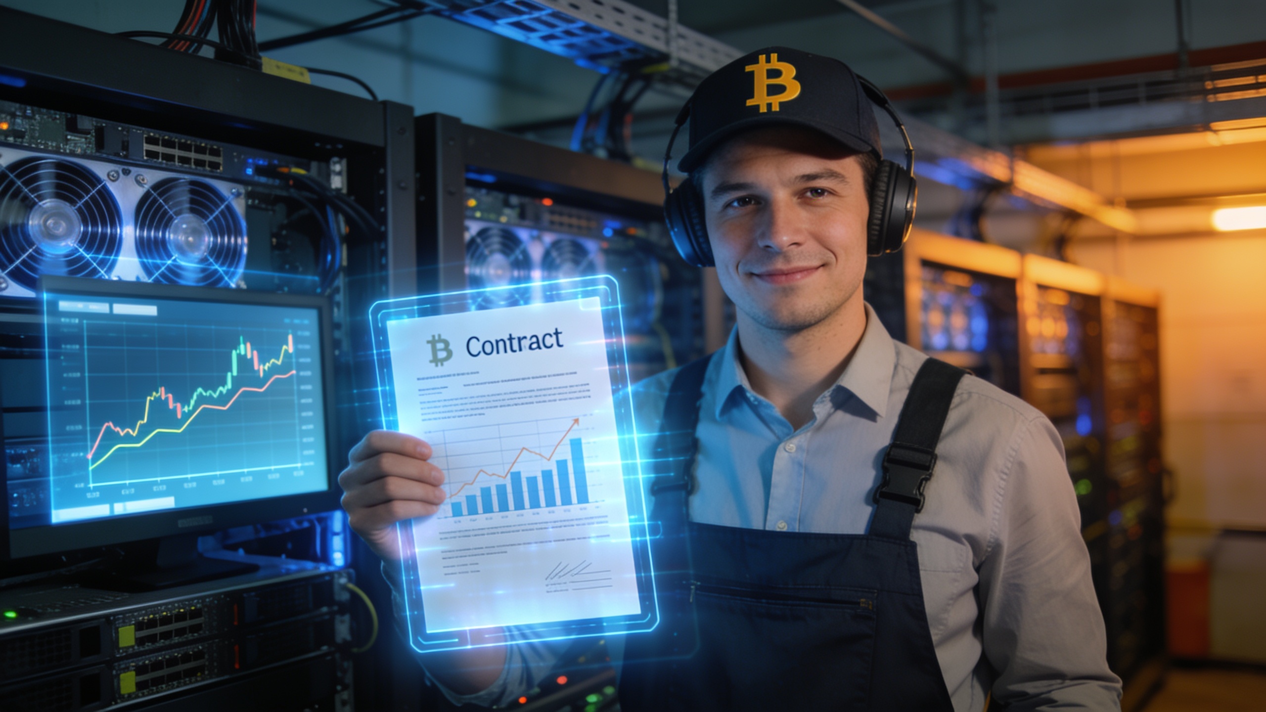 Bitcoin miner using futures contracts to hedge and lock in future coin prices for revenue protection
