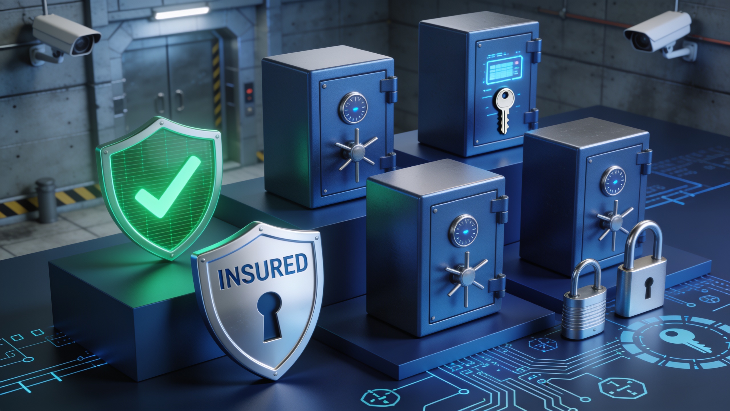Institutional crypto custody security measures including multi-signature storage, audits, insurance, and cold storage protection mechanisms