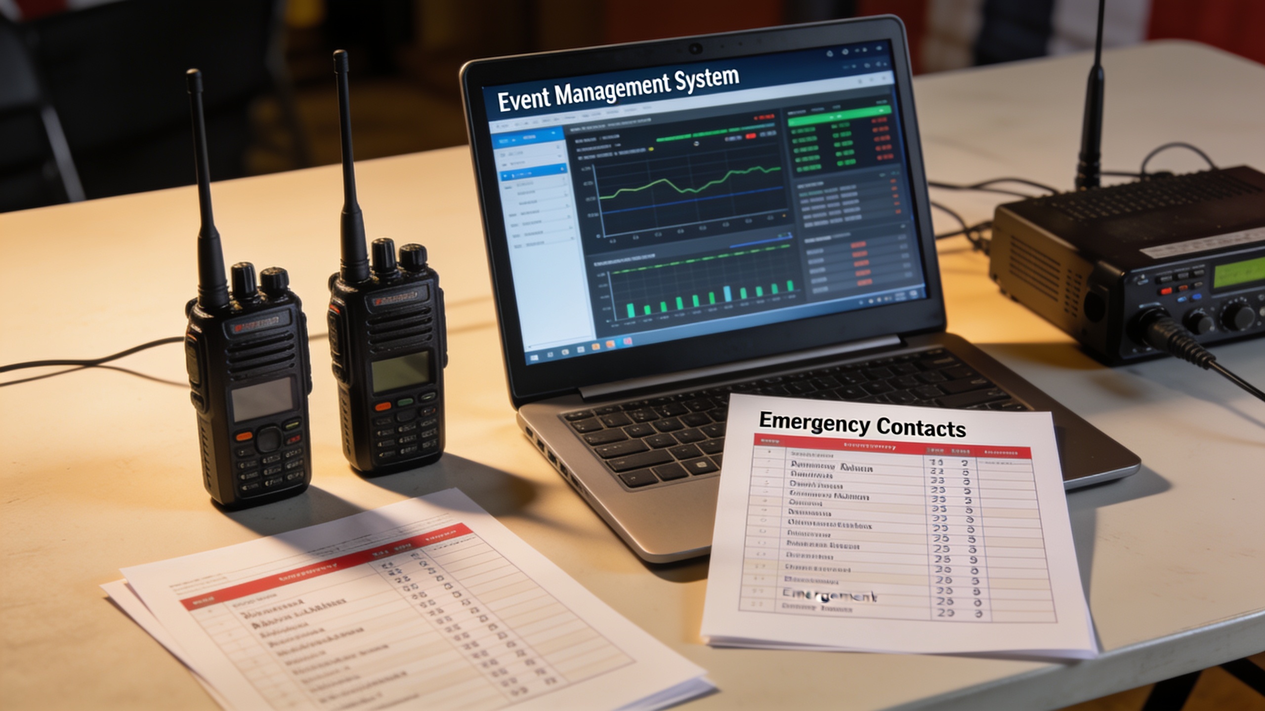 Event security command post with layered communication