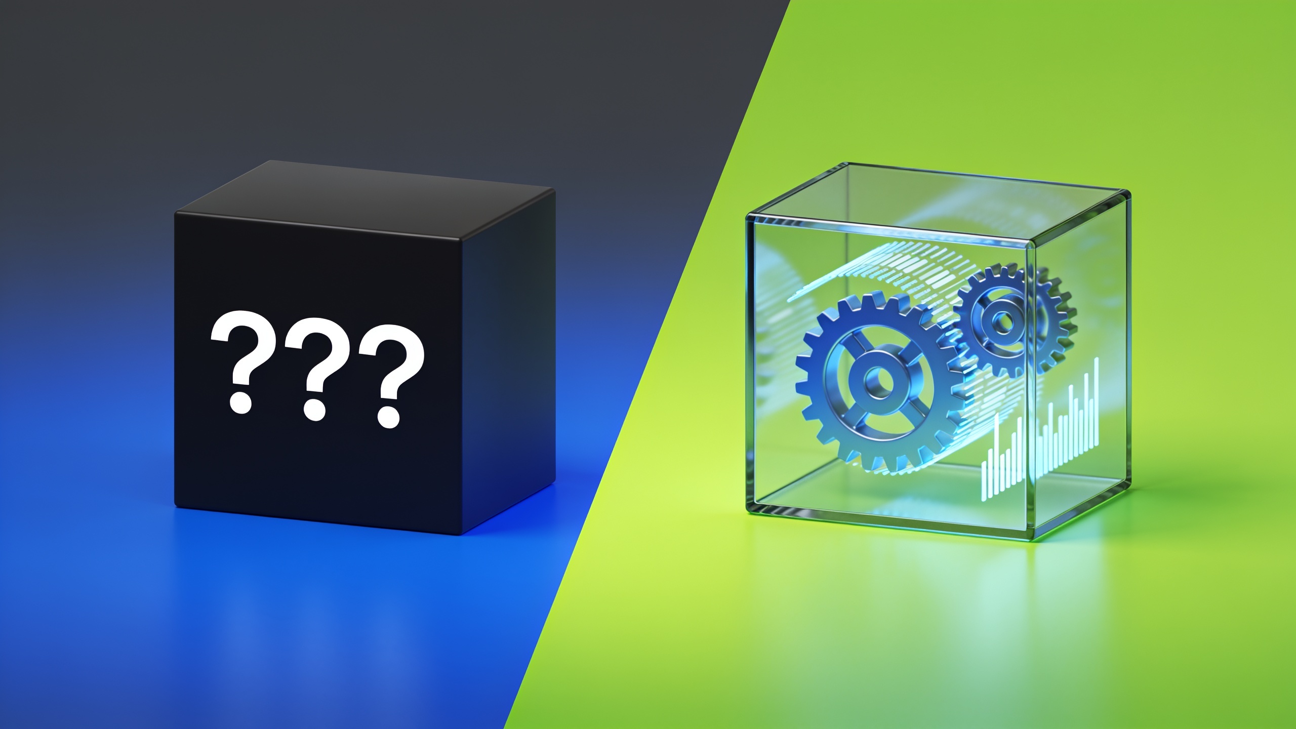 Comparison of opaque versus transparent AI matching algorithms showing importance of explainability