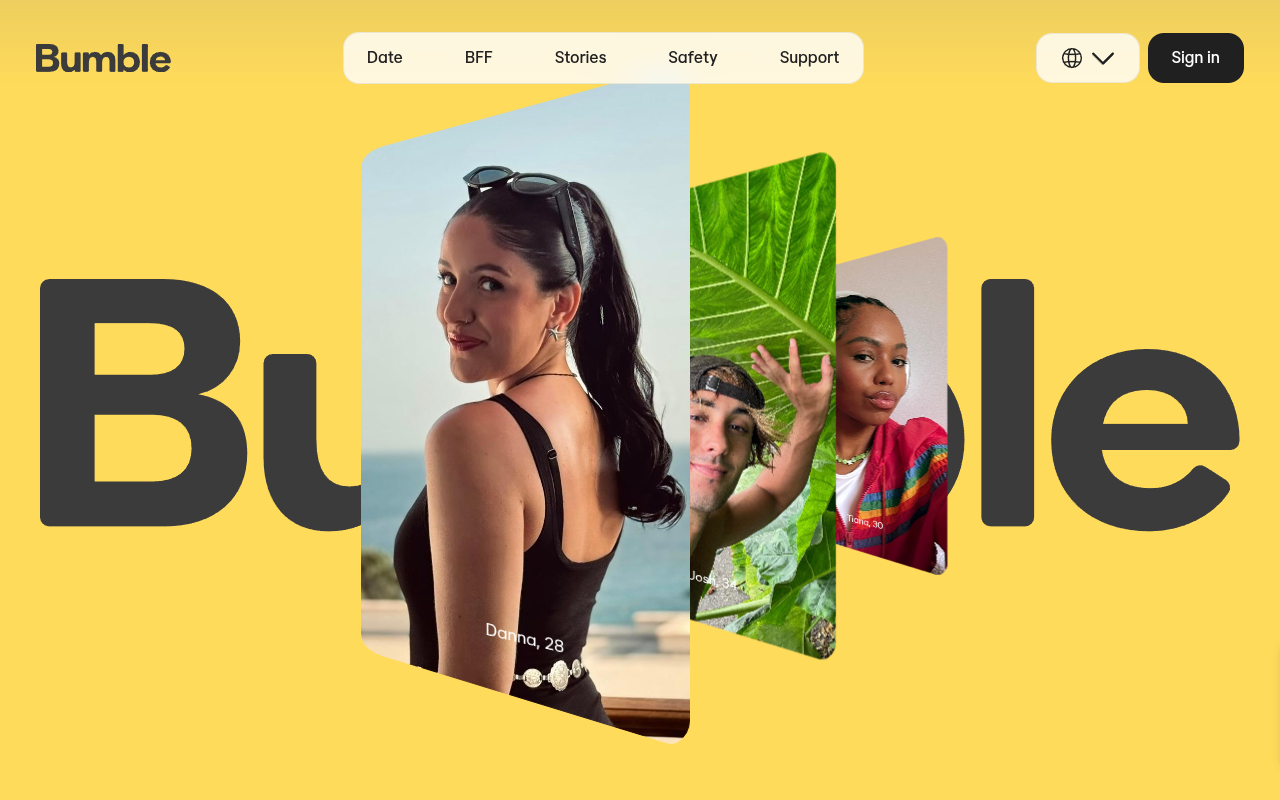 bumble.com website screenshot
