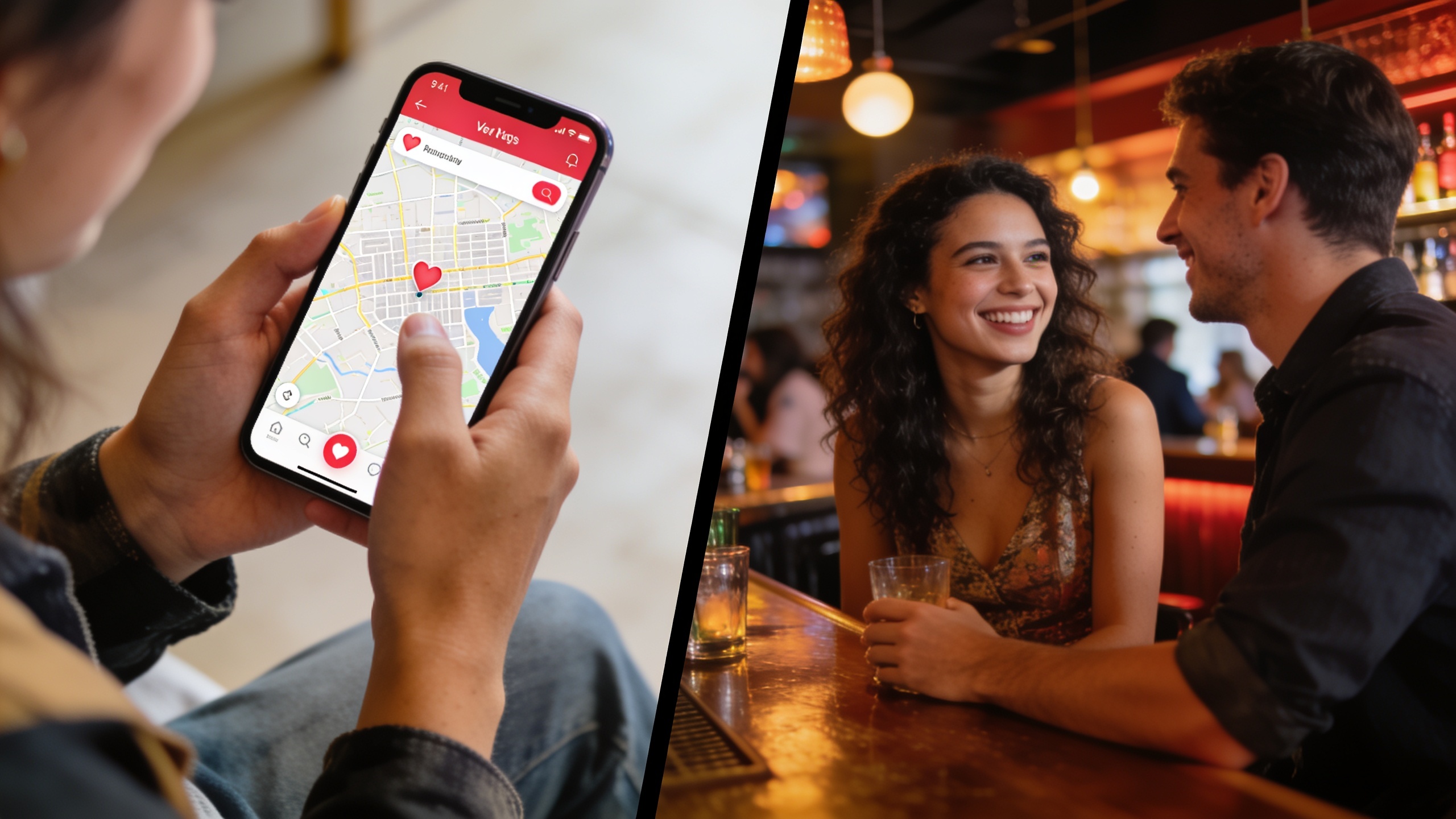 Comparison of dating app usage versus in-person bar meetups for meeting singles in major cities