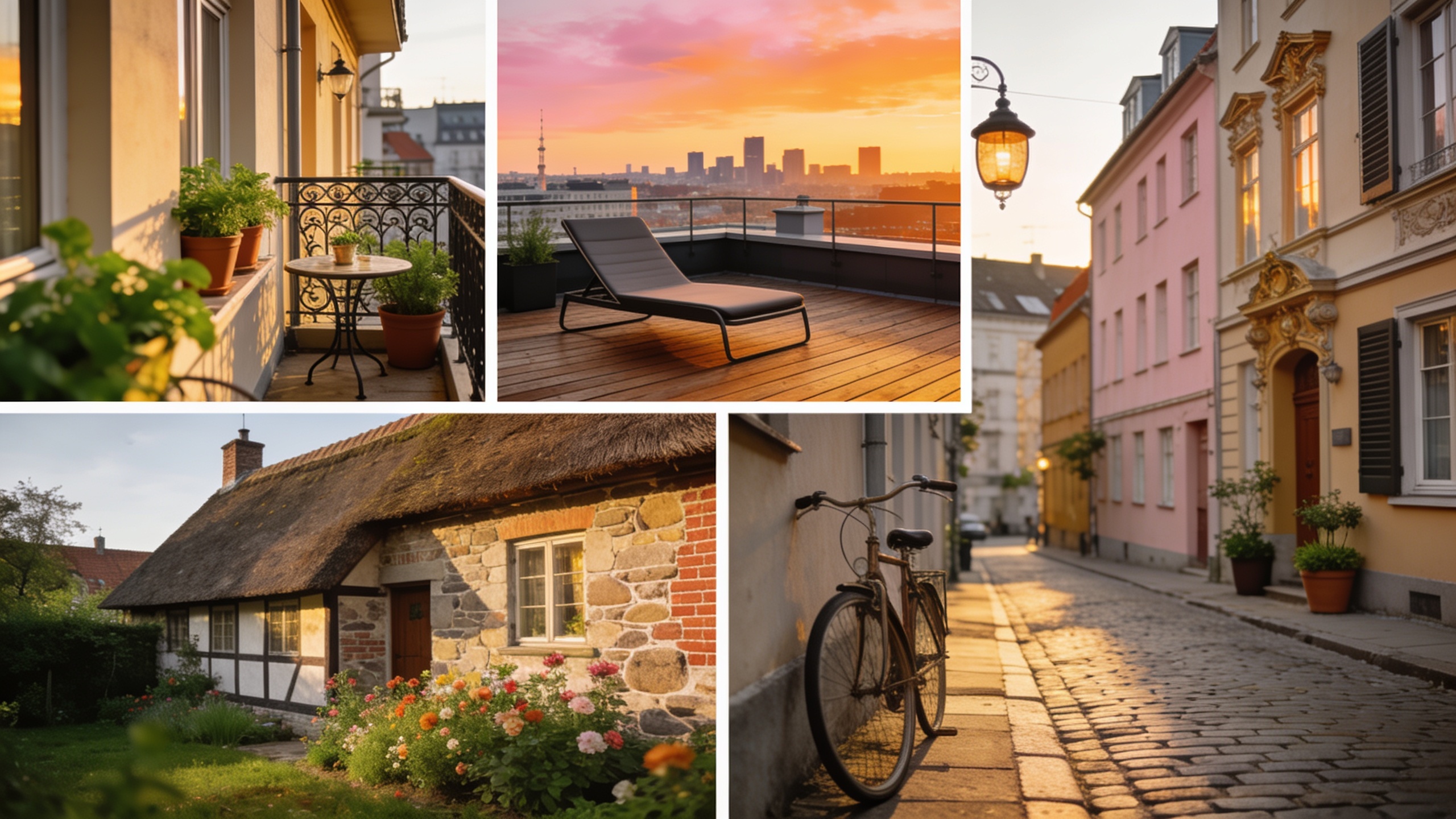 Diverse European home swap locations including Berlin, Copenhagen, and Belgian countryside neighborhoods